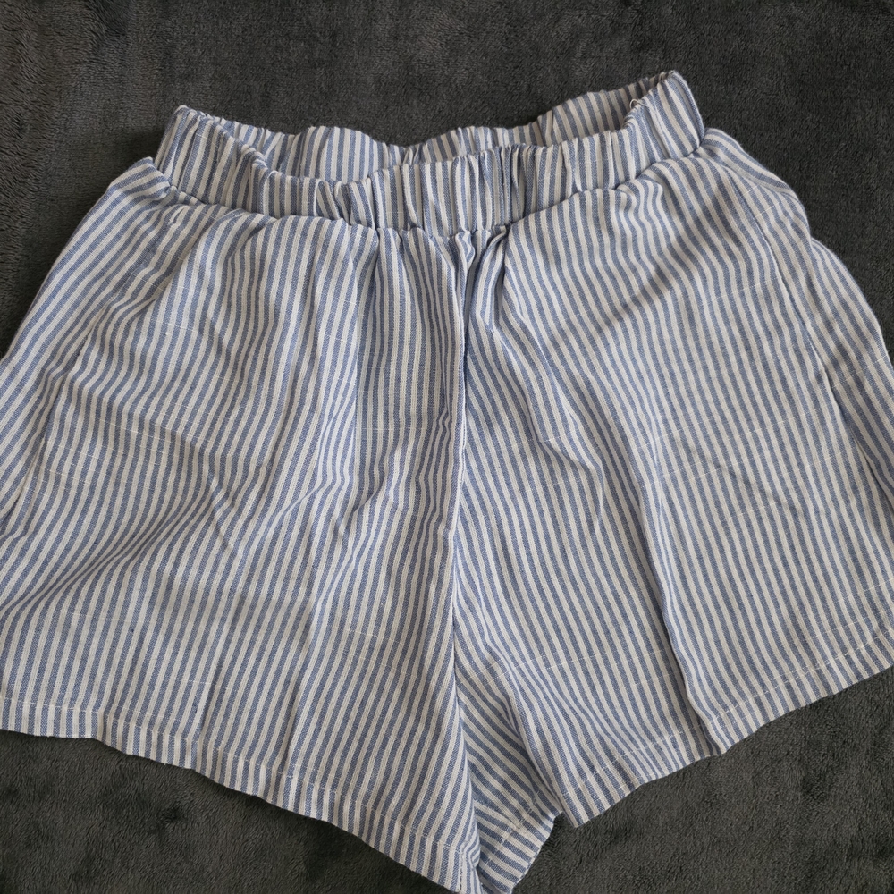 * Shein Blue Striped Shorts Girls, Size‎ 14y